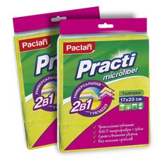Комплект Paclan Practi Салфетка-губка 2 в 1 из микрофибры 17 х 23 см. х 2 упак.