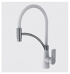 Смеситель для кухни Gappo G4048-8 белый/хром с гибким изливом