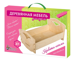 Мебель для кукольного дома Тридевятое царство Кроватка-качалка