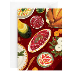 Открытка Красота в Деталях Новогодний стол, 13х18 см