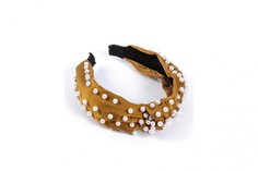 Ободок Bradex с узлом «ЖЕМЧУЖНЫЙ», желтый