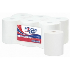 Полотенце бумажное Focus 1-сл 280 м в рулоне EXTRA QUICK БЕЛОЕ H-5043343