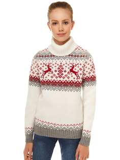 Свитер детский Scandica Deers белый/темно-красный р. 152-158