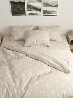 Пододеяльник сатин Milky Garden "Foggy Albion" 1,5-спальноеальный на молнии 145х215 см