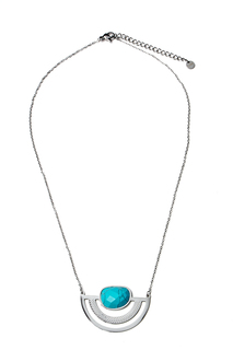 Колье из бижутерного сплава с бирюзой 44 см Moon Paris MIK-1902-124