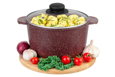 Кастрюля 3 л Elan Gallery ГАРМОНИЯ ВКУСА Рубин с крышкой D20