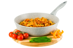 Сковорода глубокая 26 см Elan Gallery ГАРМОНИЯ ВКУСА Серый агат, несъёмная ручка