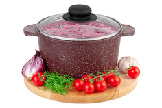 Кастрюля 2 л Elan Gallery ГАРМОНИЯ ВКУСА Рубин с крышкой D18