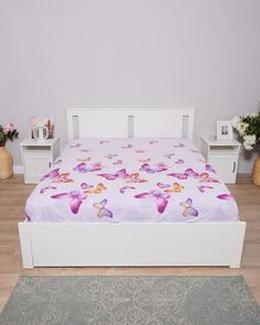 Простыня на резинке, бязь "Всё себе", Эффект бабочки, Размер: 200 х 200