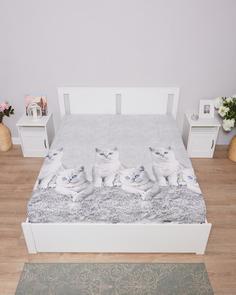 Простыня обычная, бязь "Всё себе", Озорники, Размер: Евро