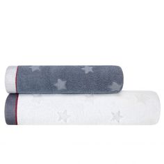 Полотенце Togas Джулиан 50x75 см, cтальной синий c белым и темно-красным, 1021.00075