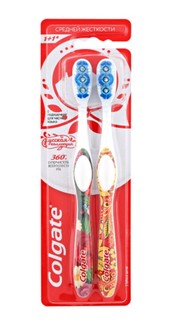 Зубная щетка Colgate 360 Суперчистота средняя 1+1 шт