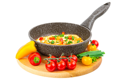 Сковорода глубокая 18 см Elan Gallery ГАРМОНИЯ ВКУСА Коричневый опал, несъёмная ручка