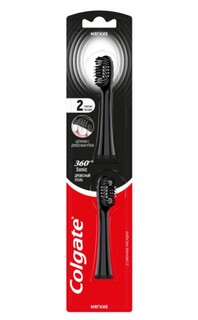 Набор сменных насадок к зубной щетке Colgate 360 Sonic Древесный уголь мягкая