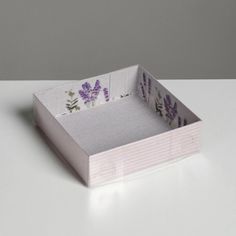 5139769 Коробка крышкой Лаванда, 12x12x3 см Айрис