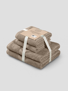 Комплект полотенец Мартос Беж 50Х80-2/70Х130-2, 100% Хлопок, 500 Г/М2 Estia