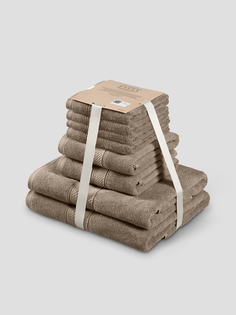 Комплект полотенец Мартос Беж 30Х50-4/50Х80-2/70Х130-2, 100% Хлопок, 500 Г/М2 Estia