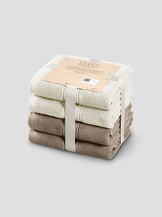 Комплект полотенец Мартос Экрю/Беж 50Х80-2/50Х80-2, 100% Хлопок, 500 Г/М2 Estia