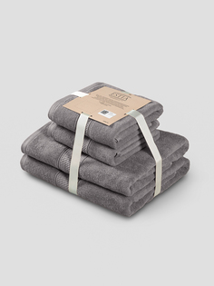 Комплект полотенец Мартос Св-Сер 50Х80-2/70Х130-2, 100% Хлопок, 500 Г/М2 Estia