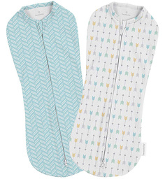 Конверт SUMMER INFANT на молнии Swaddlepod 56200A 2 шт. стрелы/бирюзовый