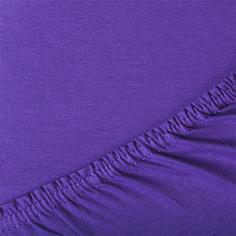 Простыня на резинке 100% хлопок, пл. 125 гр./кв. м. "Сиреневый" Традиция