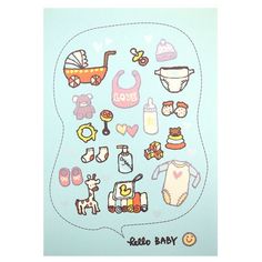 LTA02 Поздравительная открытка Hello Baby, 12*17 см.(конверт в комплекте) Айрис