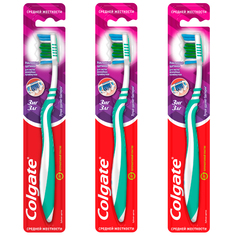 Зубная щетка COLGATE ЗигЗаг средняя 3 шт