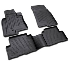 Коврики в салон Element для MITSUBISHI Pajero III 1999-2006, 4 шт. полиуретан, серые