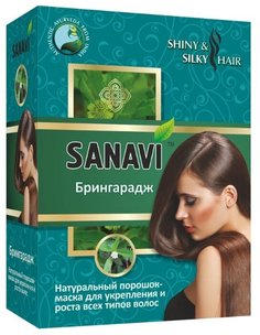 Порошок-маска для укрепления волос SANAVI Брингарадж 100 г