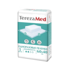 Пеленки одноразовые TerezaMed 60x40 см 5 шт.