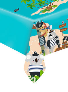 Скатерть Пати Бум Пираты 137 х 181 см полиэтилен голубая Патибум