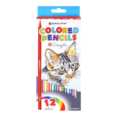 Карандаши цветные Darvish трехгранные 12 цветов