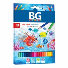 Карандаши цветные BG Maritime 14305 18 шт BG®