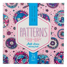 Раскраска - антистресс Bourgeois 12 листов 20х20 см, Patterns - Узоры , 19177