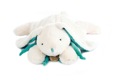 Мягкая игрушка Lapkin Кролик 45 см белый/бирюзовый