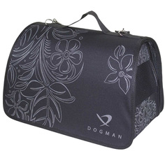 Сумка-переноска для кошек и собак DOGMAN Лира №3 27x43x27см черный, белый