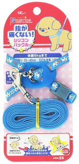 Шлейка с поводком для собак Japan Premium Pet Легко надеть, 20-40 см, до 6 кг, голубой