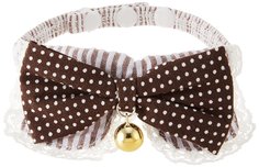 Ошейник для кошек Japan Premium Pet, Чокер​​, коричневый, размер 3S, 19-21 см