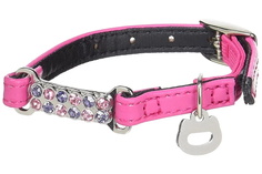 Ошейник Premium Pet Japan Алмазные Подвески для собак, 3s, розовый, 14-18см
