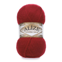 Пряжа ALIZE Angora Gold 100гр. 550м (80%акр, 20%шерсть) ТУ (106 красный)