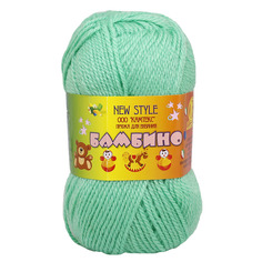 Пряжа Камтекс Бамбино 50г, 150м (35% шерсть мериноса, 65% акрил) (025 мята), 10 мотков