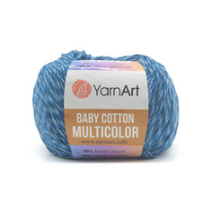 Пряжа YarnArt Baby cotton multicolor 50г, 165м (50% хлопок, 50% акрил) (5210), 10 мотков