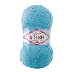 Пряжа ALIZE Cotton Gold Fine Baby 100гр, 470м (хлопок, акрил) (287 бирюзовый), 5 мотков