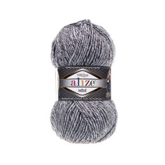 Пряжа ALIZE SUPERLANA MIDI 100г, 170м (Шерсть, Aкрил) (801 серый жаспе), 5 мотков