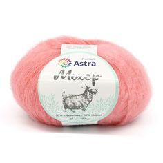 Пряжа Astra Premium Мохер (Mohair) 25г, 190м (+/-5%) (32 розовый), 4 мотка