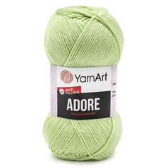 Пряжа YarnArt Adore 100г, 280м, эффект анти-пиллинга, (359 светло-зелёный), 5 мотков