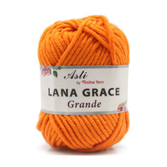 Пряжа из Троицка Lana Grace Grande 100г, 65м (2410 апельсин), 5 мотков