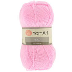 Пряжа YarnArt Gold 100г, 400м (92% акрил, 8% металлик) (9356 светло-розовый), 5 мотков