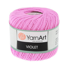 Пряжа YarnArt Violet 50г, 282м (100% мерсеризованный хлопок) (0319 сирень), 6 мотков
