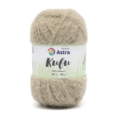 Пряжа Astra Premium Киви (Kiwi) 100г, 200м (100% нейлон) (02 бежевый), 3 мотка